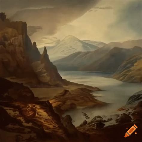 Antique map of scottish highlands from 1758 on Craiyon