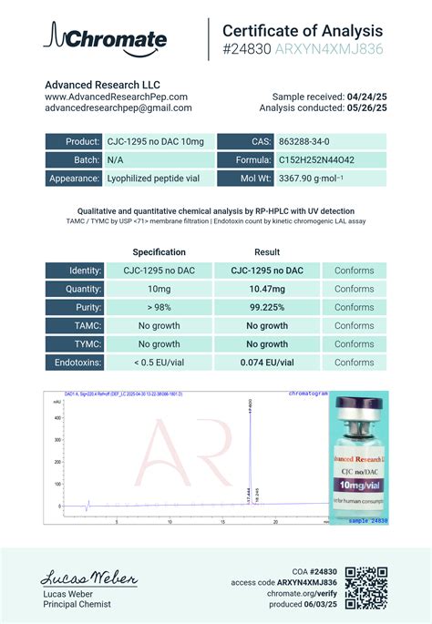 CJC-1295 (No DAC) 10mg - Advanced Research
