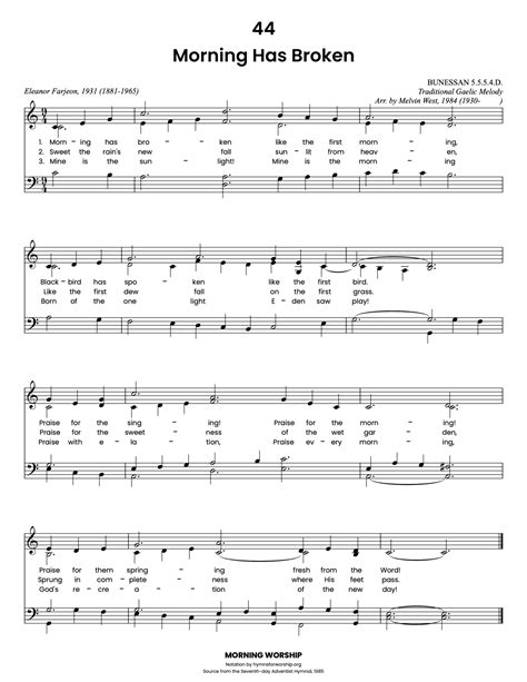 SDAH 044: Morning Has Broken - Hymns for Worship