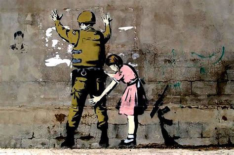 Stop and Search, de Banksy, 2007, na Palestina - Imagem: Reprodução
