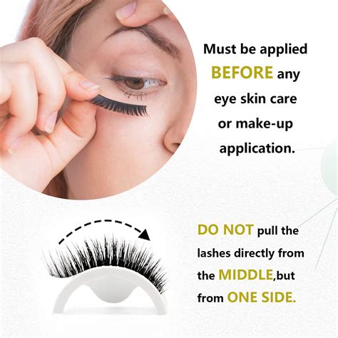 Self-Adhesive Reusable False Eyelashes - Easy 3 Second Application, No ...