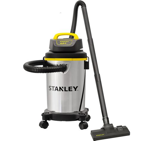 Stanley SL18129 Wet/Dry Vacuum, 4 Gallon, 4 Peak HP, Stainless Steel ...
