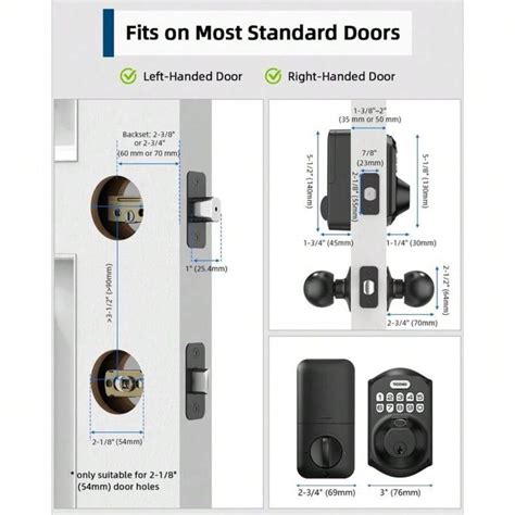 Fingerprint Door Lock Set, Keyless Entry Door Lock With Handle, Door ...