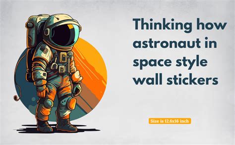 Thinking how Astronaut in Space Wall Sticker for Kids Room Wall ...