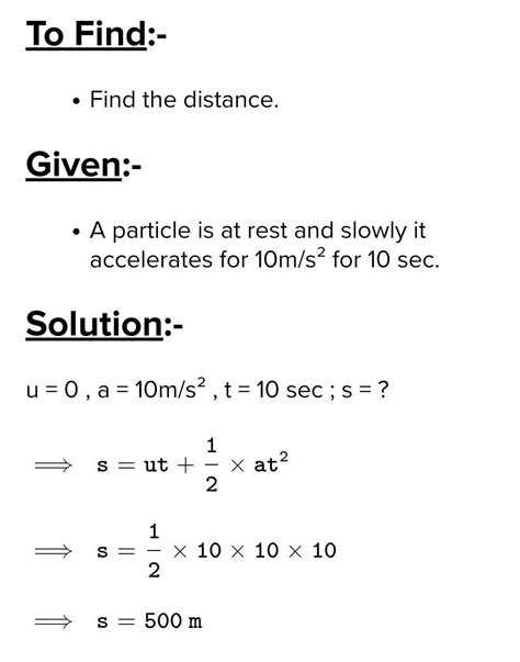 a particle initially at rest moves with an acceleration 10 metre per ...