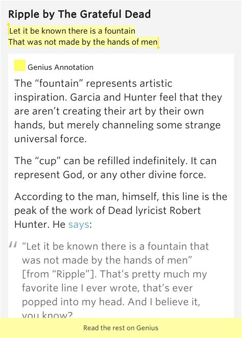 Ripple Grateful Dead Lyrics : Grateful Dead Ripple Lyric Print Grateful ...