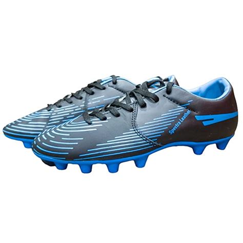 Sega Spectra Leather Football Shoes (Black/Blue) – Jalandhar Style