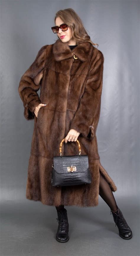 2556 New Glamorous Real Mink Coat Luxury Fur Beautiful Look Size XL - Etsy