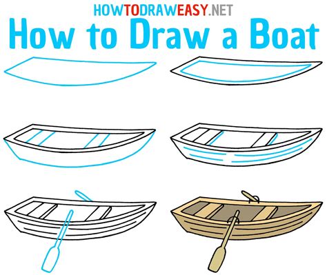 How to Draw a Boat Step by Step | Boat drawing simple, Boat drawing ...