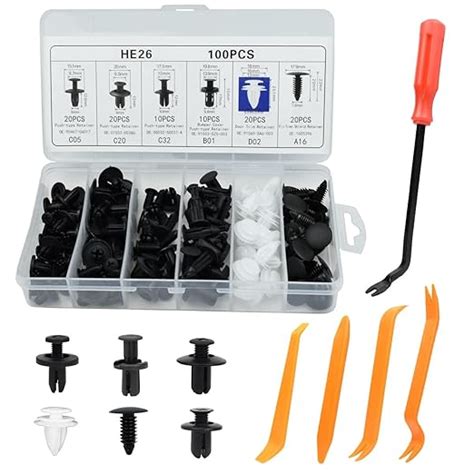 NEOUTH 100 Pieces Car Door Plastic Trim Panel Clips Set, 6 Sizes Nylon ...