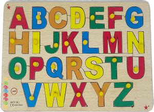 SEREBRUM Wooden Educational Puzzles Toys for Kids_Alphabets Learning ...
