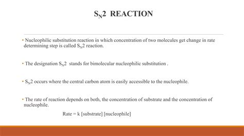Aliphatic Nucleophilic Substitution Reaction | PPTX - rate of nucleophilic substitution reaction depends on