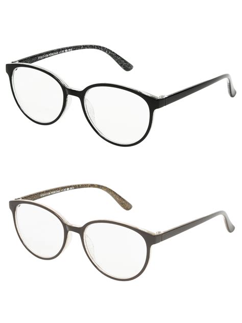 Foster Grant Black Round Reading Glasses - Walmart.com