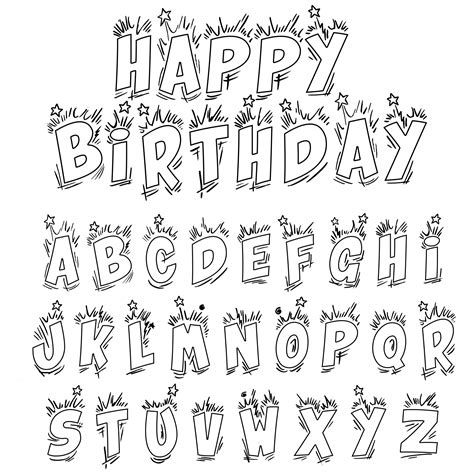 Bubble Happy Birthday Letters