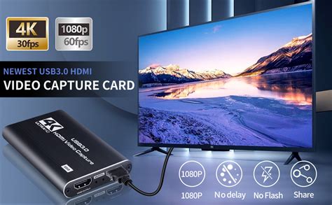 Care CASE® 4K USB 3.0 HDMI Video Capture Card with HDMI Loop-Out 1080P ...