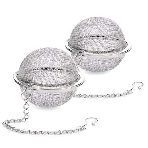 2Pcs Stainless Steel Tea Ball, 2.04 Inch Mesh Tea Infuser Strainers ...