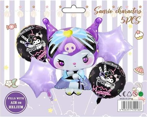 Atpata Funky Sanrio Theme Purple Foil Balloons for Kids Sanrio Birthday ...
