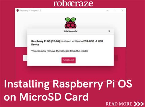 Installing Raspberry Pi OS on MicroSD Card – Robocraze