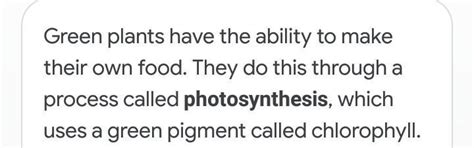 The process by which green plants and some other organisms use sunlight ...