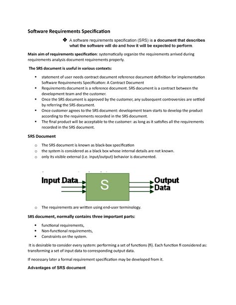 SE UNIT II - Software engineering notes - Software Requirements ...