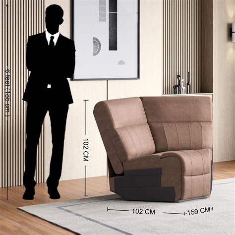 Buy Denver Fabric 1-Seater Wedge Recliner - Brown from Home Centre at ...