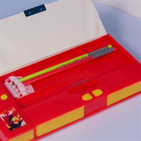 Personalized Spiderman Pencil Box(Set 1, Red) - love craft gift
