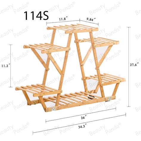 Beauty Panda Teak Wood Indoor/Outdoor Plant Stand for Home Garden Balc ...