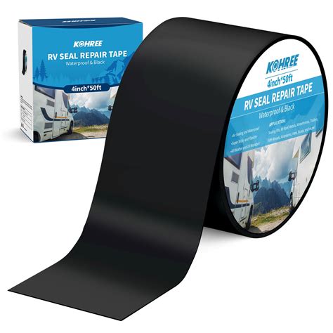 Snapklik.com : Butyl Sealant Tape, 4 Inch X 50 Foot RV Roof Tape Black, RV Sealant Waterproof ...