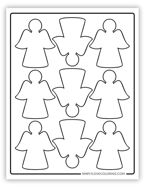 Angel Templates (Free PDF Printables) - Simply Love Coloring