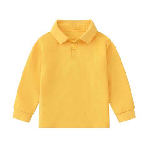 Wancir School Uniforms for Boys Long Sleeve Polo Shirt Toddler Baby ...
