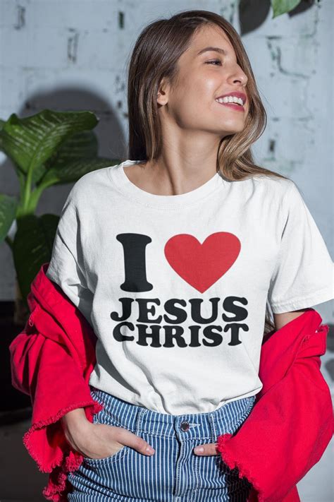 I Love Jesus Christ T-shirt, Christian I Heart Jesus Tee-shirt, Love ...