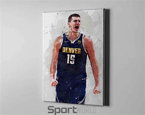 Nikola Jokić Poster, Nikola Jokic Print, Canvas Print, Kids Decor, Man ...