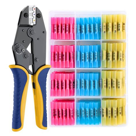 200Pcs Heat Shrink Butt Connectors Kit with Crimping – REES52