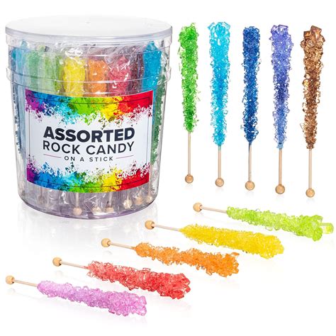 CandyEnvy Blueberry Flavored Rock Candy Crystal Sticks - 24 India | Ubuy