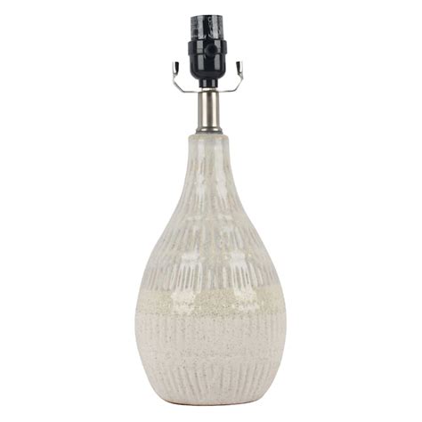 Honeybloom Cream Textured Ceramic Small Lamp Base, 15"