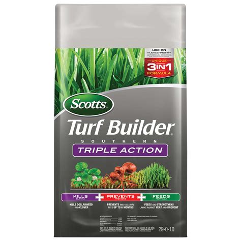 Scotts Turf Builder Triple Action Weed & Feed 29-0-10 Lawn Food 8000 sq ...