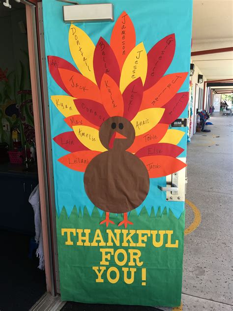 Thanksgiving Classroom Door | Thanksgiving classroom door, School door ...