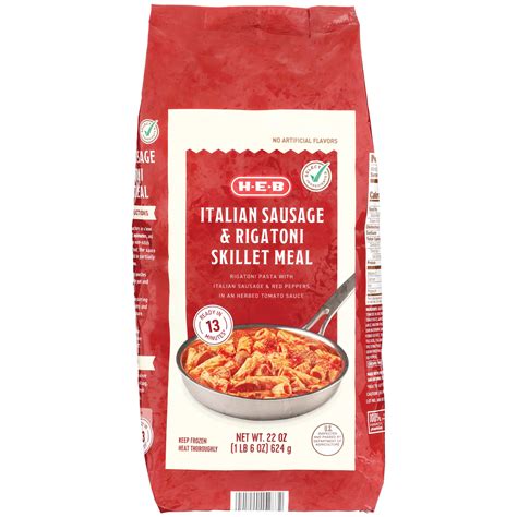 H-E-B Italian Sausage & Rigatoni Frozen Skillet Meal - Shop Entrees ...
