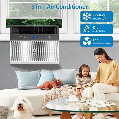 TROPOW 8000 BTU ac Unit, Portable, Slim, Window air Conditioners, White ...