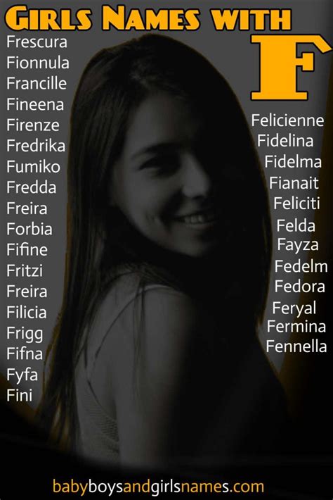 Girl names that start with f - Baby boys and girls names