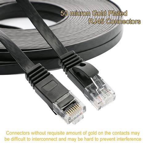 jadaol 4453061 Cat 6 Ethernet Cable 50 ft with Clips- Faster Than Cat5e ...