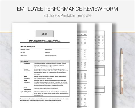 Basic Performance Review Template 的图像结果