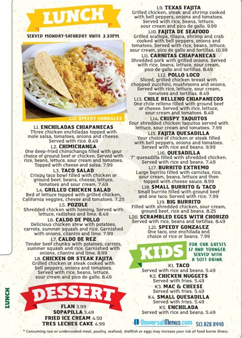 Menu - Chiapas Mexican Grill OH