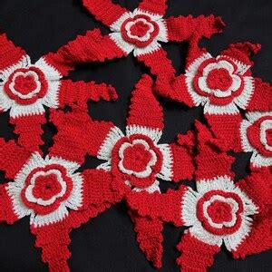 Buy Crochet Star Appliques, Crochet Embellishment, Crochet Motifs ...