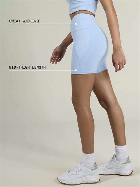 Ice Blue Sculpt Booty Shorts | High-Waisted & Supportive – Cava – CAVA ...