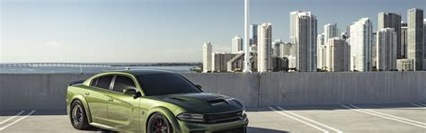 Download wallpaper Dodge, Sky, Charger, SRT Hellcat, Metallic green ...