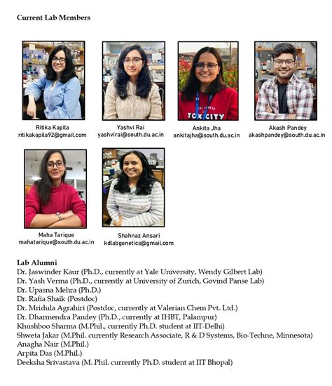 Department of Genetics – Mitochondrial Physiology Group - Dr. Kaustuv Datta