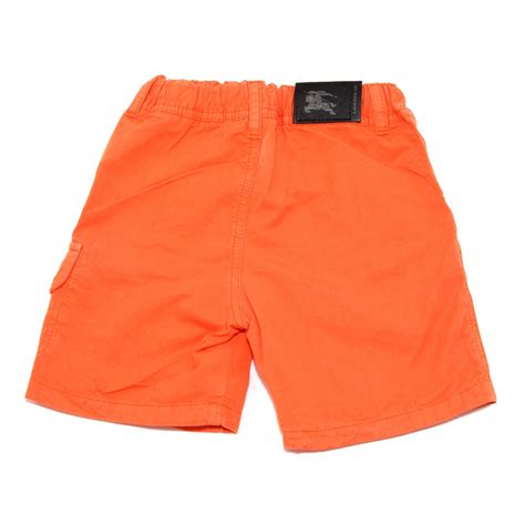 0149H bermuda bimbo arancioni BURBERRY check pantaloni trousers shorts kids