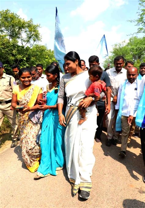 : Hyderabad:YSRCP president YS Sharmila during her 4,000-kilometre long ...