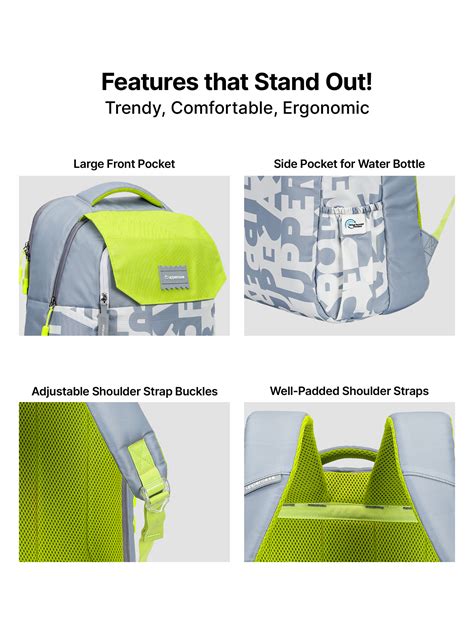 Campus 2024 Grey Backpack Stylish & Functional School Bag